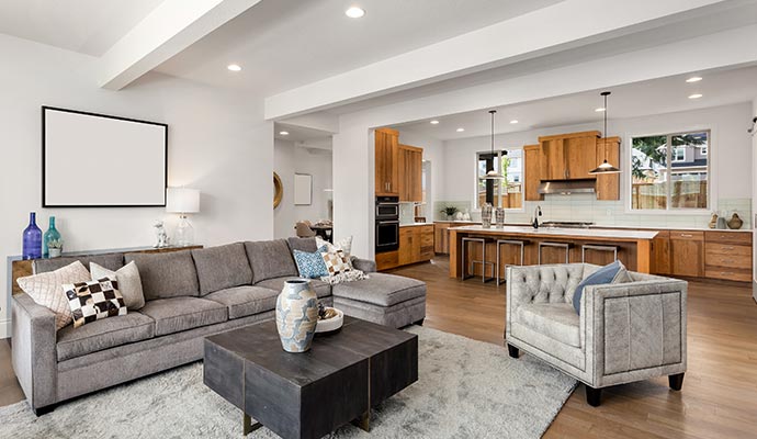 Clean living room