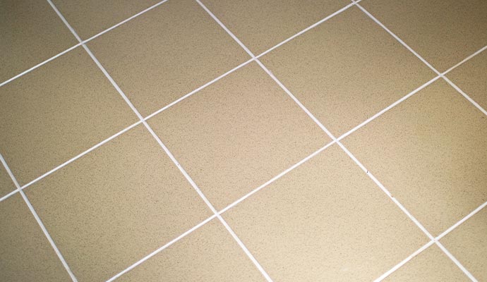 Cleaned tile floor