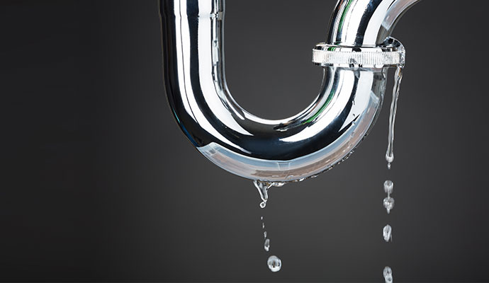 Water leaking from pipe